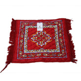Kuber Industries DOORMATAVS06 Velvet Pooja Aasan Mat Set (24" x 24", Red, Standard) -2 Piece